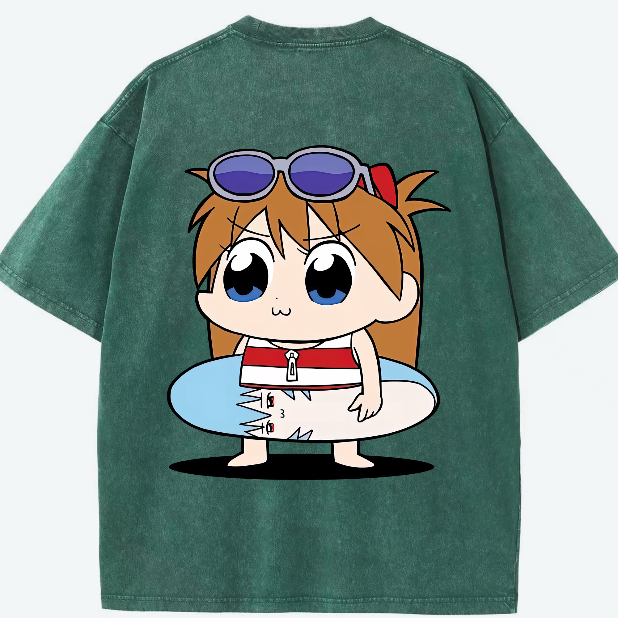 （画像用） EVA 新世紀エヴァンゲリオン 綿100% ヴィンテージ風 半袖Tシャツ（背面プリント）